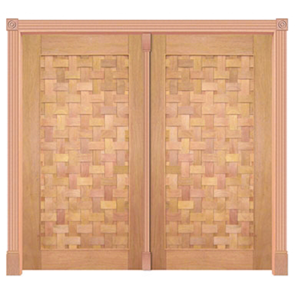 Portal Pivotante Couro Trançado Mod. 430 Em Madeira Maciça Ce