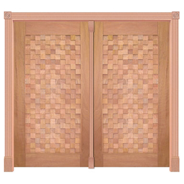 Portal Pivotante Detalhe Mod. 420 Em Madeira Maciça Cedro Ara