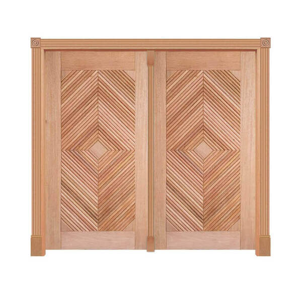 Portal Pivotante Diamante Mod. 565 Em Madeira Maciça Cedro Ar