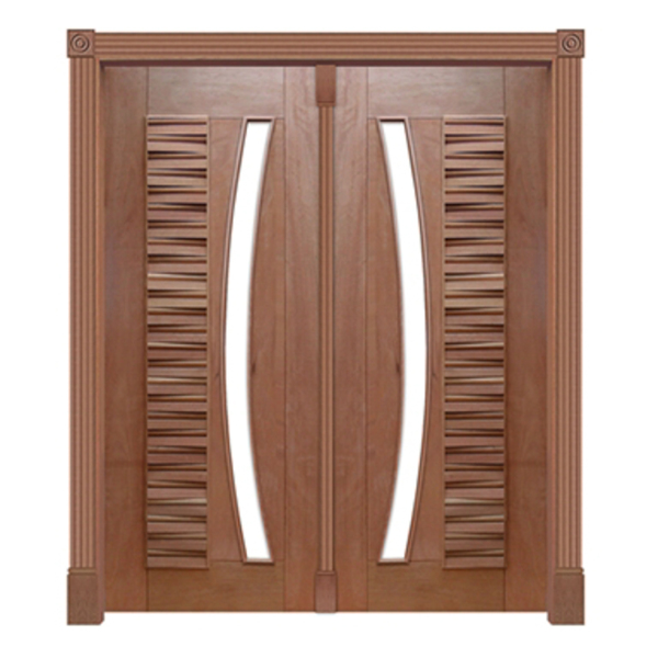 Portal Pivotante Madri Arco P/vidro Mod. 315 Em Madeira Maciç