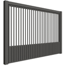 Portão de Aço Social Misto Macaé Basculante 285x250cm Mega Portões