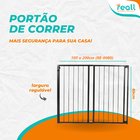 Portão De Correr Com Altura De 85 Cm E Largura Regulável De 1