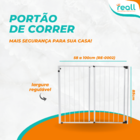 Portão de Segurança para Crianças e PET Altura 85cm e Largura