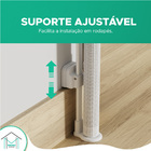 Portão De Segurança Retrátil 1,80 Preto Para Bebês