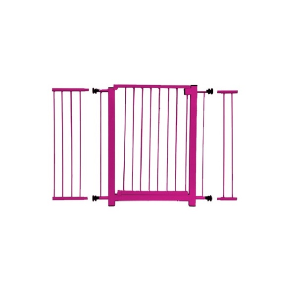 Portão Grade Móvel Proteção Rosa 70 Cm + 10 Cm + 20 Cm Com Ex