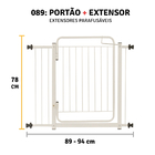 Portão Pet Cachorros Grade De Proteção Porta Bebê 89/94 Cm -