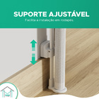 Portão Proteção Criança E Pet Escada Porta Cor Branco