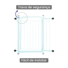 Portão Segurança Pet Grade Proteção 75cm Cães Bebês Gudim