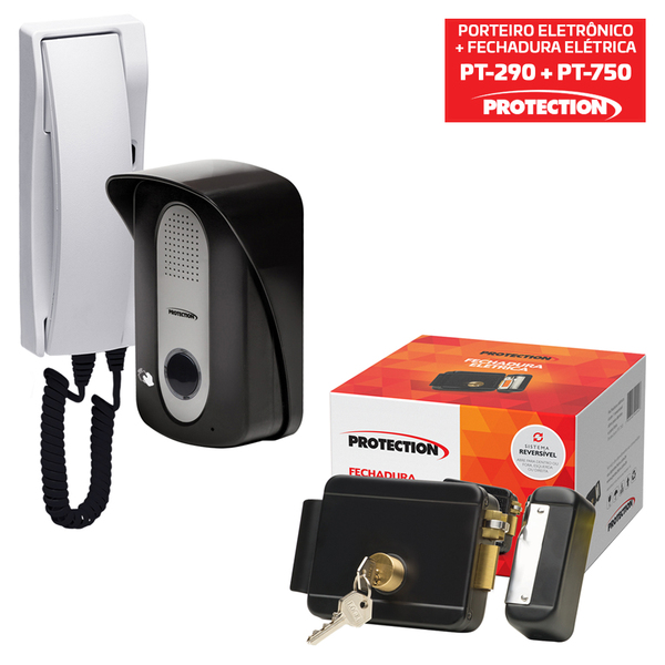 Porteiro Eletrônico Branco Acesso Tag Rfid Com Fechadura Elét