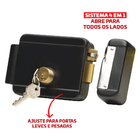 Porteiro Eletrônico Branco Acesso Tag Rfid Com Fechadura Elét