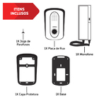 Porteiro Eletrônico Interfone Inviolável Branco/Preto PT-270