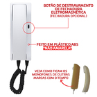 Porteiro Eletrônico Interfone Inviolável Branco/Preto PT-270