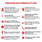 Porteiro Eletrônico PT-290 ID Branco Com Liberação De Fechadu