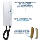 Porteiro Eletrônico Residencial Bt-700 Com Interfone Extensão