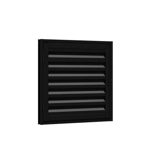 Portinhola De Alumínio 60 X 60 X 4,5 Cm Preto Esquerda Riobras