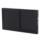 Portinhola de Correr 2 Folhas Alumínio Preto 0,80x1,00m Linha Vivace Artens