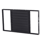 Portinhola de Correr 2 Folhas Alumínio Preto 0,80x1,00m Linha Vivace Artens