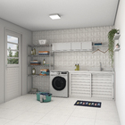 Portinhola de Correr 2 Folhas Alumínio Branco 0,80x1,40m Linha Vivace Artens