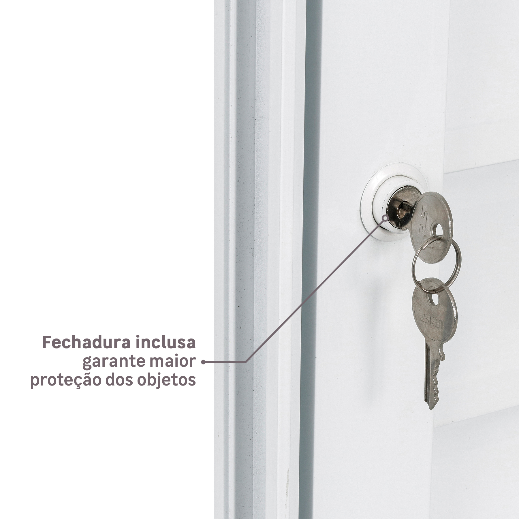 Portinhola de Giro em Alumínio Vivace Artens: Fechadura inclusa garante maior proteção dos objetos