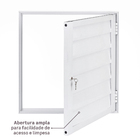 Portinhola de Giro Alumínio Branco 60x60cm Lado para Fora Linha Vivace Artens