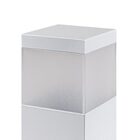 Poste Balizador 30cm P/ Jardim Em Alumínio BRANCO + LED 12W b