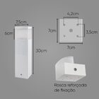 Poste Balizador 30cm P/ Jardim Em Alumínio BRANCO + LED 12W b