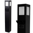 Poste Balizador Com Tomada Para Jardim Led E27 50 Cm Preto