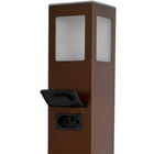 Poste Balizador Com Tomada Para Jardim Led E27 50 Cm Preto