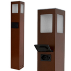 Poste Balizador Com Tomada Para Jardim Led E27 50 Cm Preto