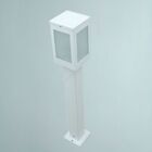 Poste Balizador De Jardim 4 Vidros Retangular 30cm Em Alumíni