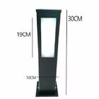 Poste Balizador De Jardim 4 Vidros Retangular 30cm Em Alumíni