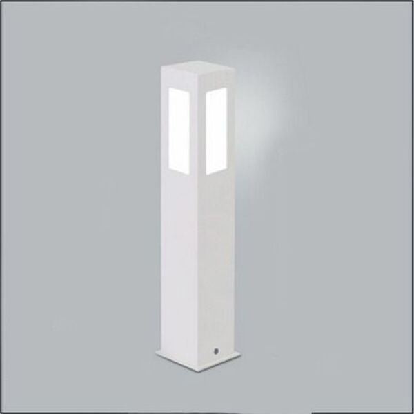 Poste Balizador De Jardim Em Alumínio 4 Vidros Retangular 50c