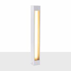 Poste Balizador De Jardim Externo Branco + Led T8 60cm Luz Qu
