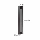 Poste Balizador De Jardim Externo Marrom + T8 60cm Luz Fria S