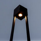 Poste Balizador De Jardim Flash Externo Preto Moderno 1xgu10