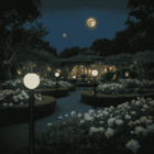 Poste Balizador De Jardim Orbital Preto 74 5cm Led 12w 3000k