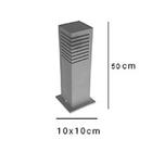 Poste Balizador De Rasgo Pantona Preto 50cm Para 1 Lâmpada E-