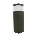 Poste Balizador Jardim 30cm Verde Militar + A60 12w Br. Frio