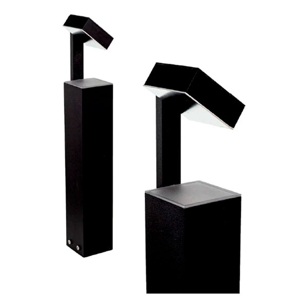 Poste Balizador Jardim Luminária Direcional Gu10 Preto