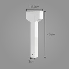 Poste Balizador Luminária Jardim 2 Focos Branco P/ Gu10 Mr11