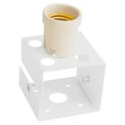 Poste Balizador Marrom 20cm Jardim Alumínio + Led Branco Frio