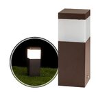 Poste Balizador Marrom 20cm P/ Jardim Em Alumínio St2791