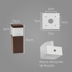 Poste Balizador Marrom 20cm P/ Jardim Em Alumínio St2791