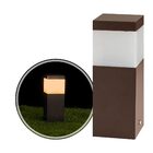 Poste Balizador Marrom 20cm P/ Jardim Em Alumínio St2791