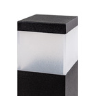 Poste Balizador Preto 20cm Jardim Alumínio + Led Branco Frio