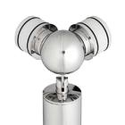 Poste C/ Joelho Vidro Inox Polido 90Cm