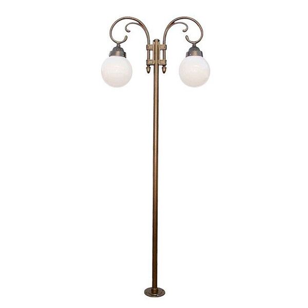 Poste Colonial Berlim Para Jardim Alumínio 02 Globo 2 62m