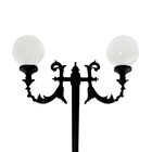 Poste Colonial De Jardim Vitória 02 Globos De Alumínio 275cm