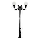 Poste Colonial De Jardim Vitória 02 Globos De Alumínio 275cm