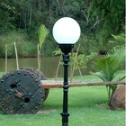 Poste Colonial Francês Jardim De Alumínio 01 Globo 1 66m